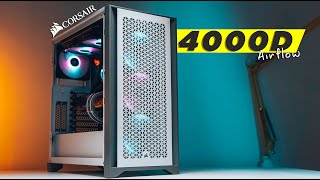 Corsair 4000D Airflow White Case Review  The Nicest Case Yet [upl. by Mirelle]