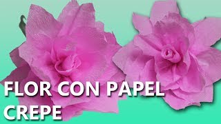 COMO HACER FLORES DE PAPEL CREPE FÁCILES [upl. by Jacintha102]