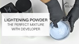 LIGHTENING POWDER  How to achieve the Perfect Mixture with Developer [upl. by Izzy]