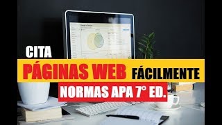 CÓMO CITAR PÁGINAS WEB FÁCILMENTE SEGÚN NORMAS APA SÉPTIMA EDICIÓN 7ma [upl. by Eissen]