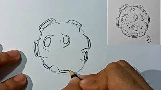 ¿Como dibujar un ASTEROIDE  How to draw an ASTEROID [upl. by Aseek]