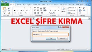 Excel Şifre Kırma  Excel Dosyasının Şifresini Kaldırma [upl. by Farrell]