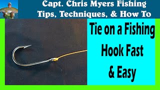 How to tie fishing hook to a line EASY Palomar Knot [upl. by Duyne]