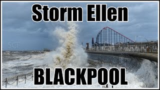 Storm Ellen Blackpool [upl. by Dnalevelc922]