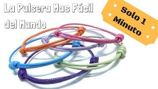 Como hacer una pulsera de nudo corredizo  Tutorial Completo [upl. by Trixie]