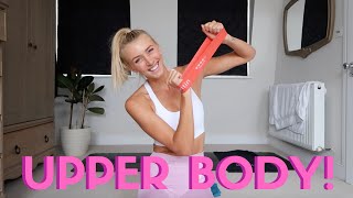 15 Minute NO REPEAT Mini Resistance Band Upper Body Workout [upl. by Nutter]