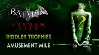 Batman Arkham Knight  Founders Island  All Riddler Trophy Locations [upl. by Eyot]