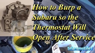 Burp an Overheating Subaru After Service [upl. by Shah]