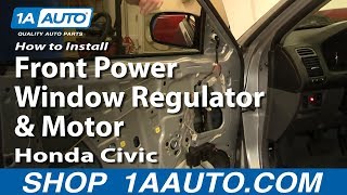 How to Replace Window Regulator 0105 Honda Civic [upl. by Etra]