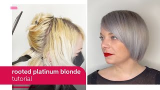 Rooted Platinum Blonde How To with Christopher Cetroni  Wella Professionals [upl. by Arim]