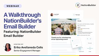 A Walkthrough NationBuilders Email Builder [upl. by Ettenirt]