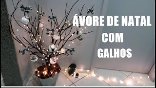 DIY ÁRVORE DE NATAL COM GALHOS LETICIAARTES [upl. by Cyler710]