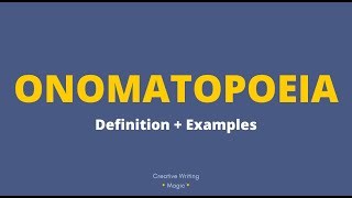 ONOMATOPOEIA  Definition  Examples 🐮 [upl. by Nahama]