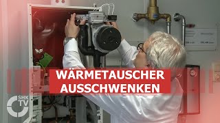 Wolf Praxistipp – Wärmetauscher ausschwenken  SHKTV [upl. by Annice]