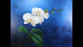 Art Lesson How to Paint Realistic Orchids in Acrylic [upl. by Eninahpets]