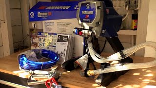 Using My New Graco Magnum X5 Airless Sprayer [upl. by Venezia]