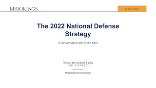 The 2022 National Defense Strategy A conversation with Colin Kahl [upl. by Eelrihs]