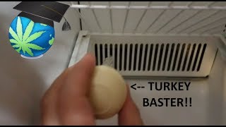 Fix A Clogged Fridge Defrost Drain WITHOUT Opening Panels  How To [upl. by Vachil]