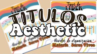 Titulos Aesthetic BONITOS en word  pt 1 [upl. by Llig]