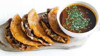 Homemade Birria Tacos Recipe Quesa Tacos  Beef Birria Consomé [upl. by Atiuqrahs]