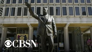 Philadelphia removes statue of controversial former mayor Frank Rizzo [upl. by Armbrecht137]