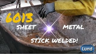 STICK WELDING SHEET METAL with 6013 rods Beginner Welding Series [upl. by Akemehs]