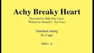 Achy Breaky Heart  Easy Guitar chords and lyrics [upl. by Leonard]