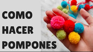 DIY Como Hacer Pompones Facil  OneThousandLooks [upl. by Fiden]