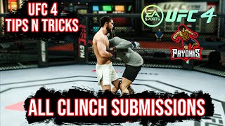 EA SPORTS UFC4 ALL CLINCH SUBMISSIONS TUTORIAL INTERMEDIATE [upl. by Mosira]