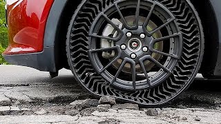 Michelin Airless Tire UPTIS  Unique PunctureProof Tire System [upl. by Tamer]