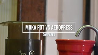 Moka Pot Vs Aeropress Two pressure brewers compared [upl. by Eberle]