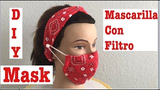 Como Hacer Tapabocas con Tela Mascarilla Barbijo Bozal  Face Mask Ideas at Home Make Face Mask [upl. by Nostrebor831]