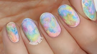 Easiest Watercolor Nail Art great for beginners [upl. by Sprage595]