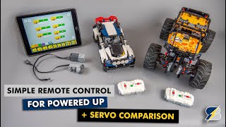 LEGO Powered Up simple RC control with the remote  PF Servo comparison [upl. by Enael]