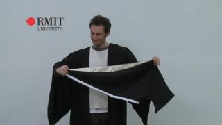 How to wear a Bachelor hood  RMIT University [upl. by Karlin]