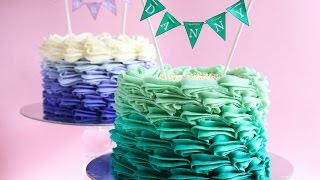 Buttercream Ombre Cake Tutorial [upl. by Rimat596]