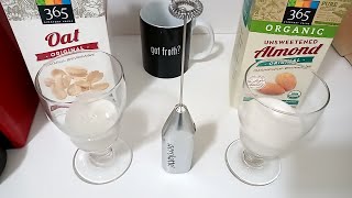 Oat Milk vs Almond Milk part 2 Frothing Test [upl. by Hi]