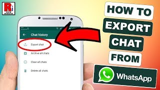 HOW TO EXPORT CHAT FROM WHATSAPP [upl. by Lahcim167]