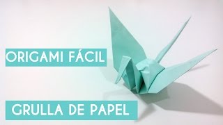 Grulla de papel paso a paso  Origami Fácil [upl. by Noraa298]