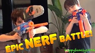 Nerf War Epic Nerf Blaster Battle [upl. by Aydan570]