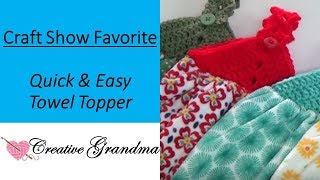 How To Crochet Quick amp Easy Towel Topper [upl. by Eitnom]