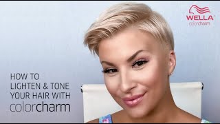 Lighten amp Tone Your Hair At Home  Wella colorcharm Permanent Liquid Toner [upl. by Candie100]