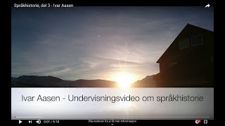 Språkhistorie del 3  Ivar Aasen [upl. by Assillam]