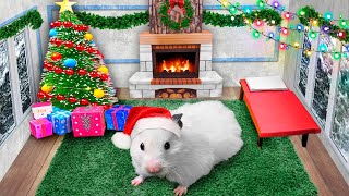 🎄 DIY Christmas House 🎁 Hamster Maze with Traps [upl. by Anavahs]