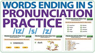 English Pronunciation Practice  How do you pronounce words ending in S [upl. by Eldoree]