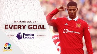 Every Premier League goal from Matchweek 24 202223  NBC Sports [upl. by Abelard]