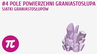 Pole powierzchni graniastosłupa Siatki graniastosłupów 4  Graniastosłupy [upl. by Eimmij]