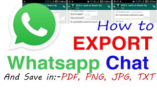 How to Export Entire WhatsApp Group Chat 2021 trick [upl. by Malliw]