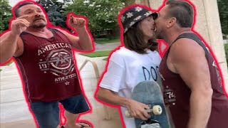 Manlet Attacks Skaters With Kisses [upl. by Gilburt]