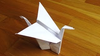 Cómo hacer una Grulla de papel  Origami Tutorial [upl. by Adilem668]